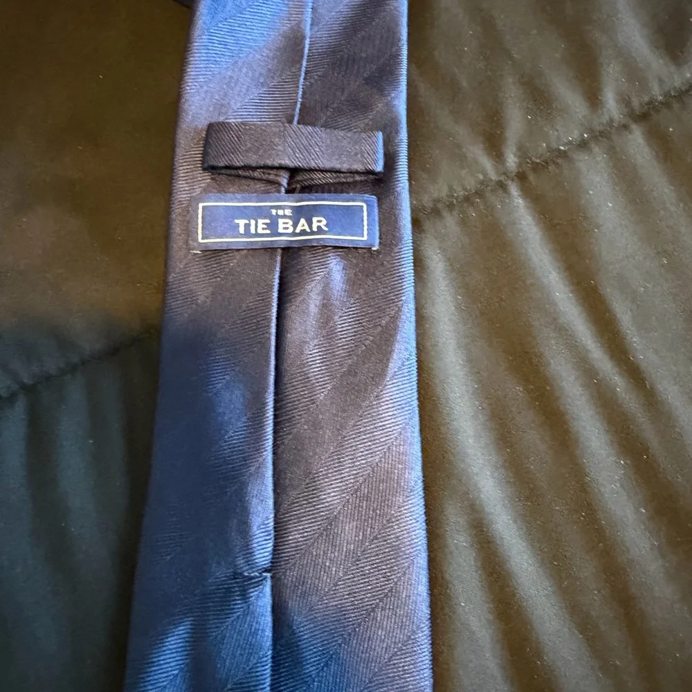 The Tie Bar Elegant Blue Tie - Picture 7 of 8